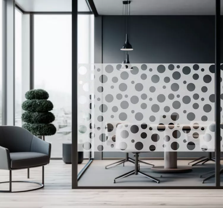 Uitgesneden stippen sticker voor raam - TenStickers