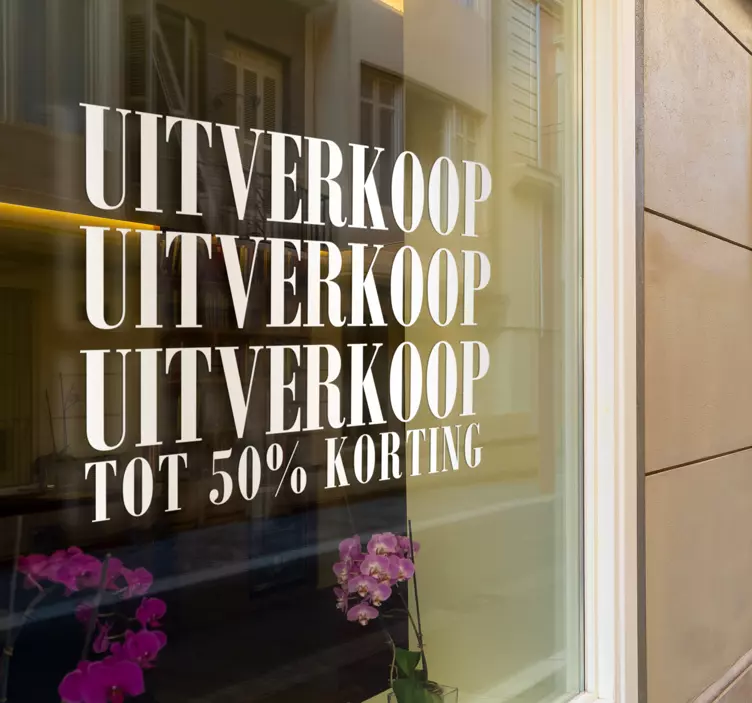 Uitverkoop etalage sticker - TenStickers