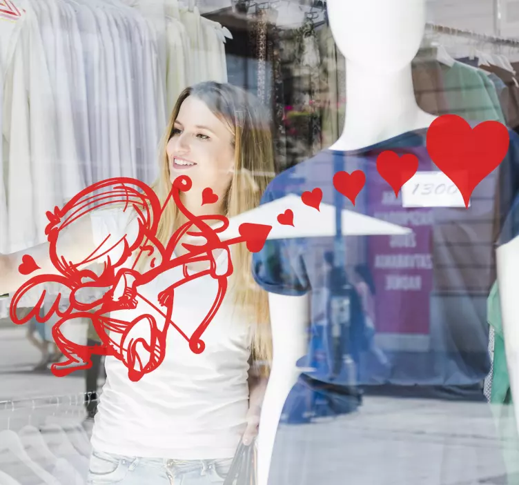 Valentijn stickers cupido pijl - TenStickers