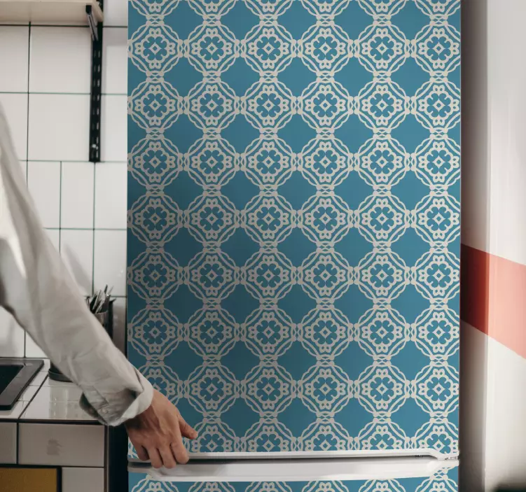 Verfijnd geometrisch motief koelkast sticker - TenStickers