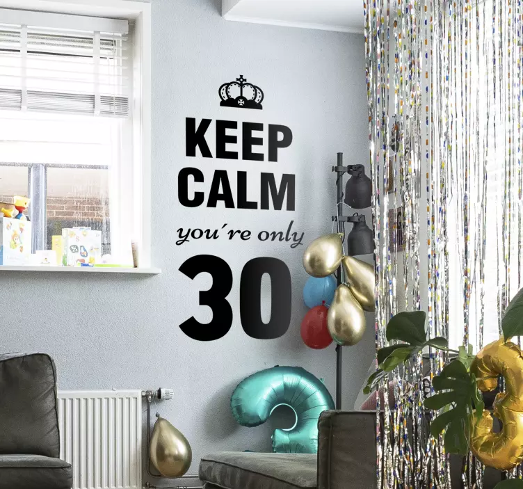 Verjaardag sticker gepersonaliseerd - TenStickers