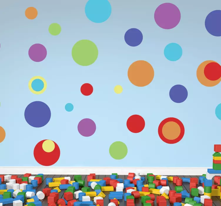 Verschillende gekleurde cirkels sticker - TenStickers