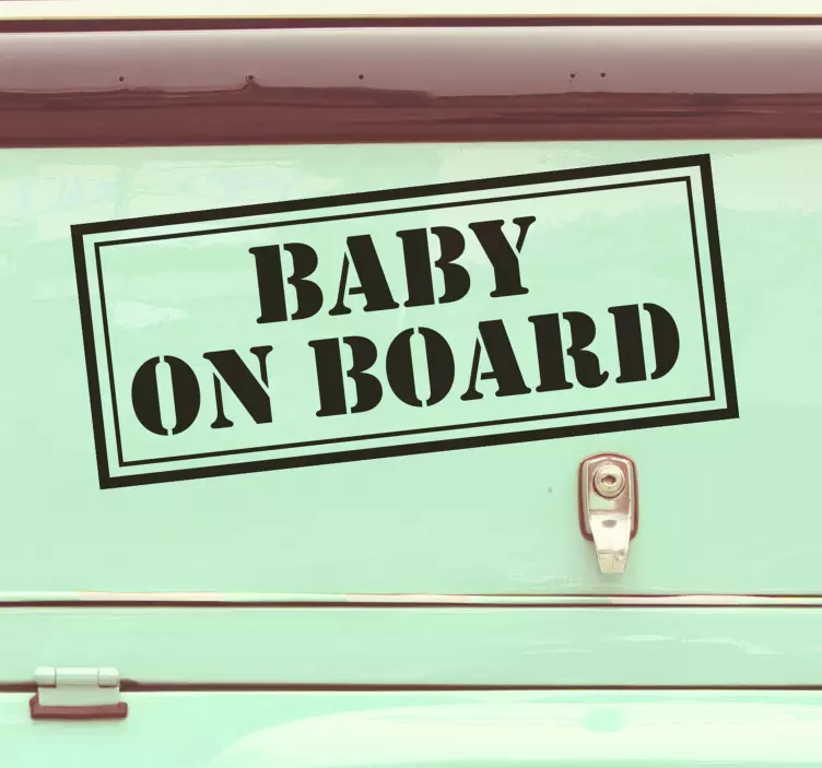 Vertrouwelijke baby aan boord sticker - TenStickers