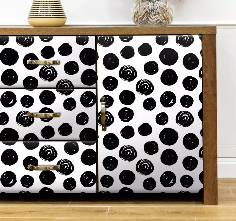 Meubel sticker gedurfde stippenpatroon - TenStickers