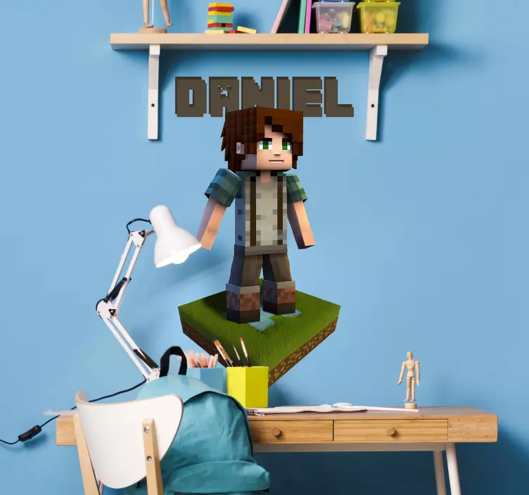 Videogame Personage Naamsticker - TenStickers