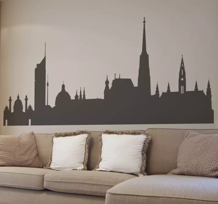 Vienna Skyline Muursticker - TenStickers