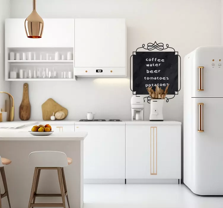 Vierkante vintage schoolbord Vintage sticker - TenStickers