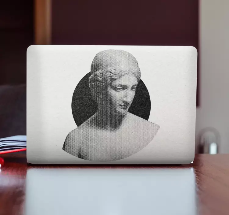 Vintage sculptuur accent laptop sticker - TenStickers
