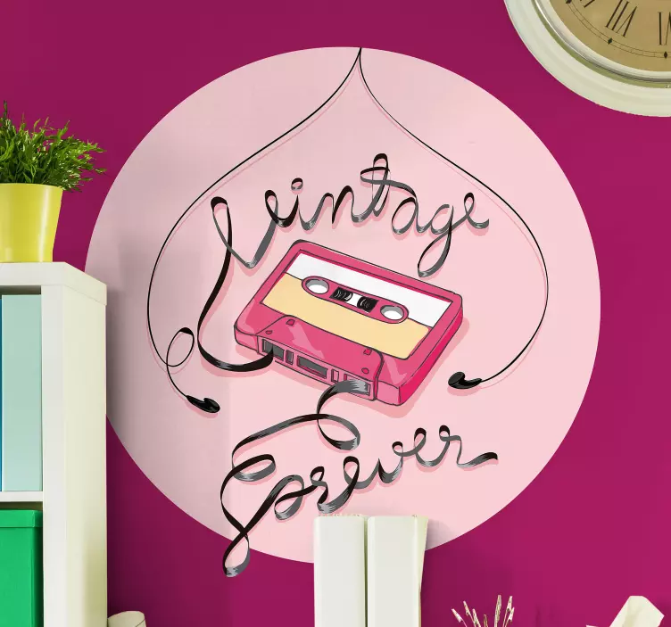 Vintage tape-ontwerp locatie sticker - TenStickers