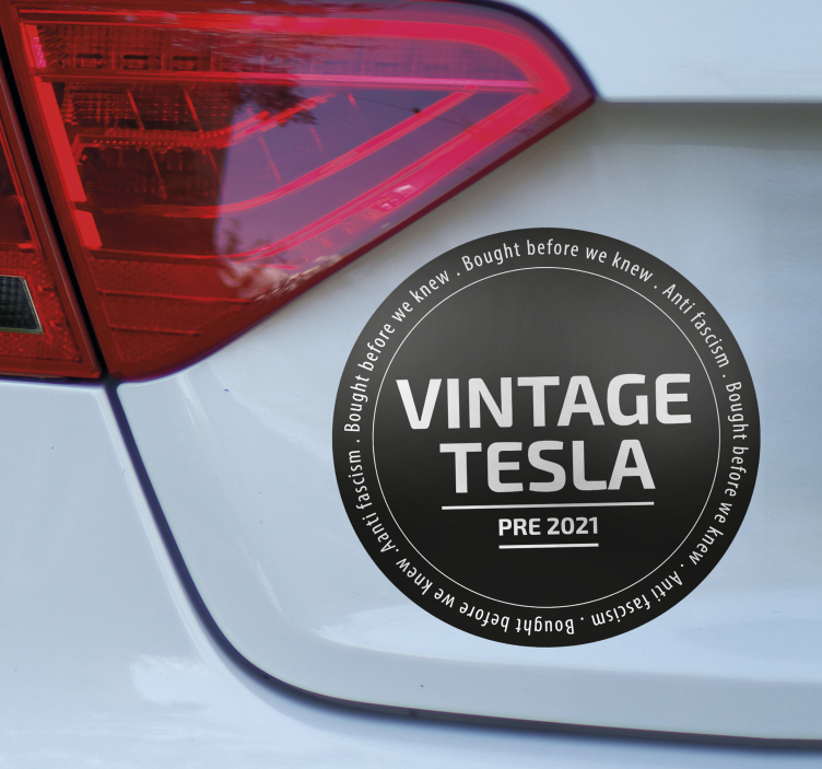 Vintage tesla autosticker - TenStickers