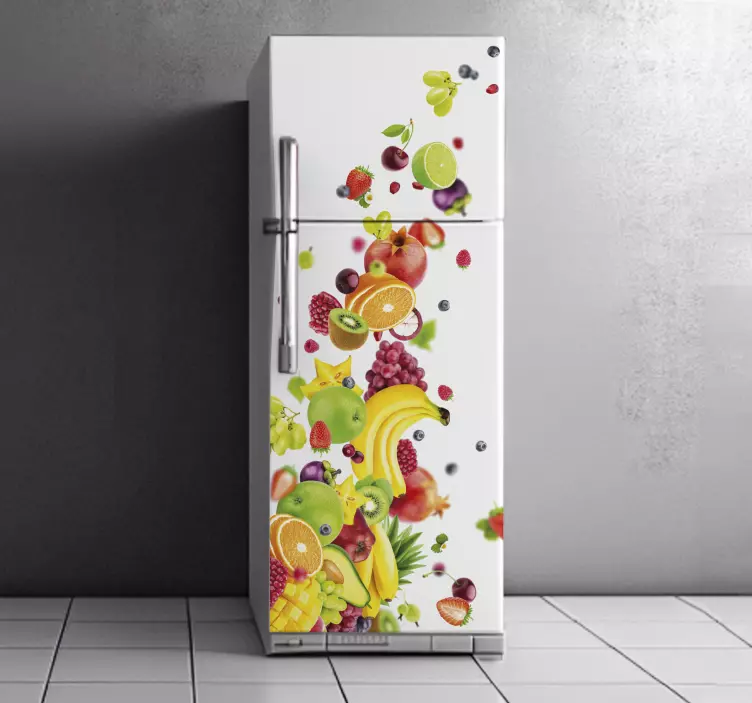 Vinyl Fruit Koelkast sticker - TenStickers