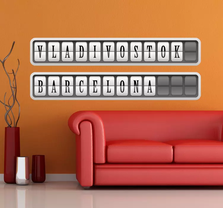 Vladivostok barcelona maatwerk locatie sticker - TenStickers