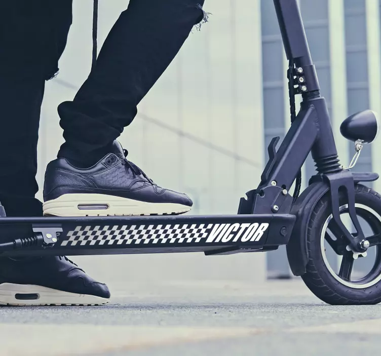 vlag race Stickers voor step - TenStickers