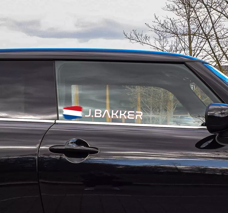 vlagsticker met eigen naam - TenStickers