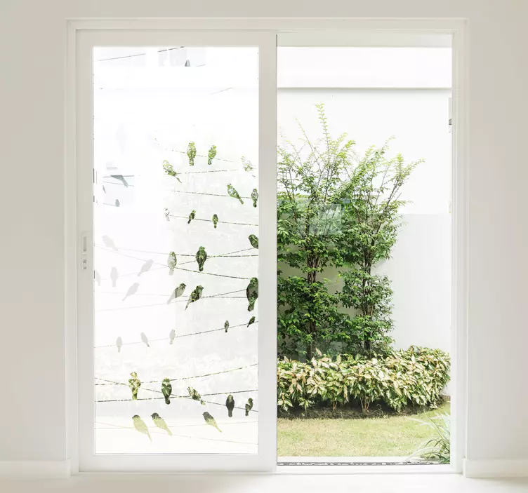 Raamstickers doorschijnende vogels - TenStickers