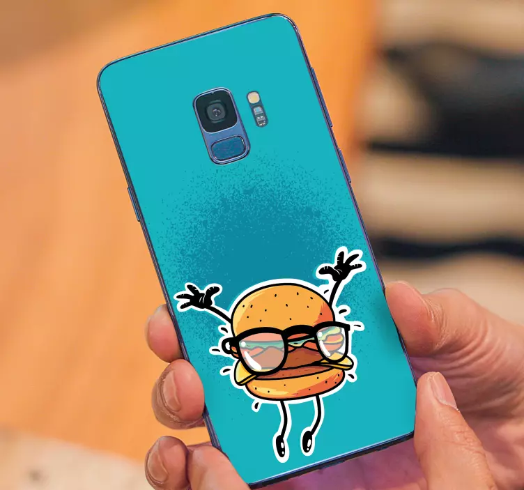 Vrolijke hamburger samsung sticker - TenStickers