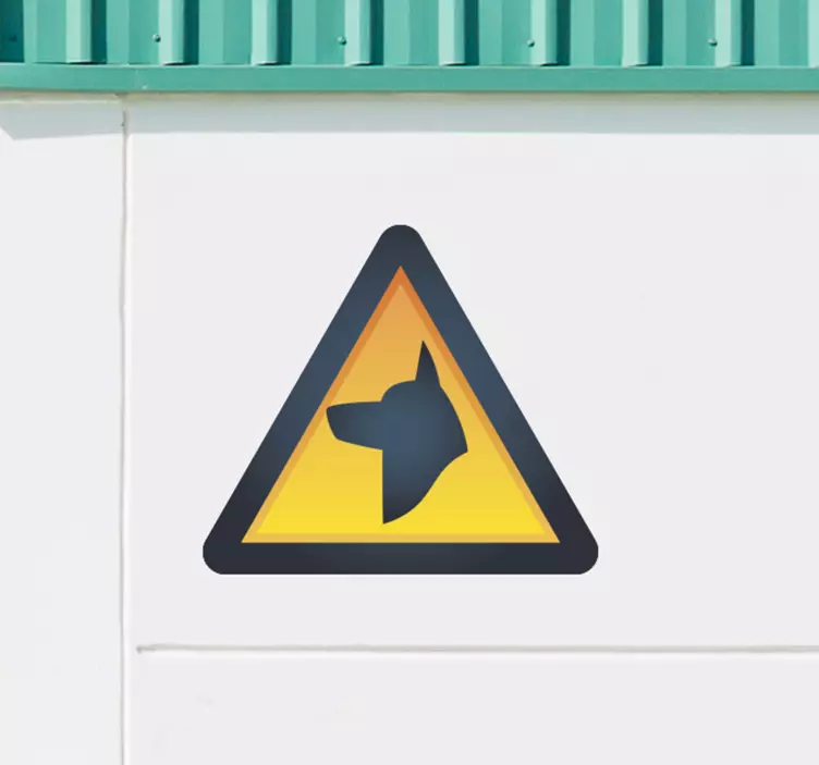 Waarschuwing hond vinyl teken stikcer - TenStickers