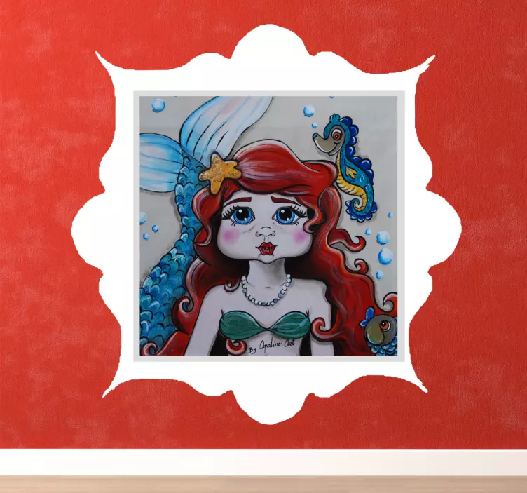 Wanddecoratie de Kleine Zeemeermin - TenStickers