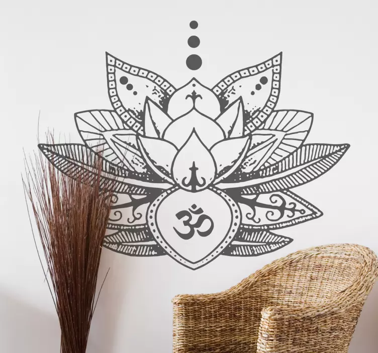 wanddecoratie lotus bloem - TenStickers