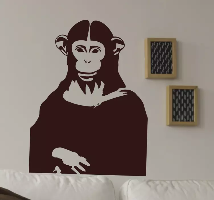 Wanddecoratie Mona Aap Lisa - TenStickers