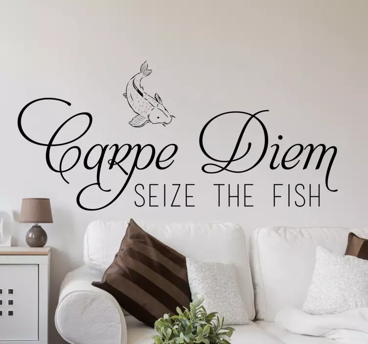 Wandecoratie Carpe Diem vis - TenStickers