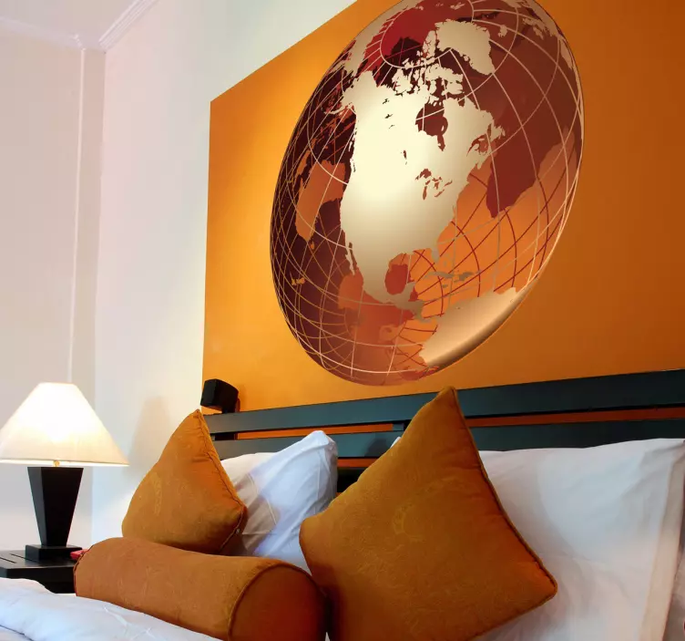 Wereldbol Muursticker Noord Amerika - TenStickers