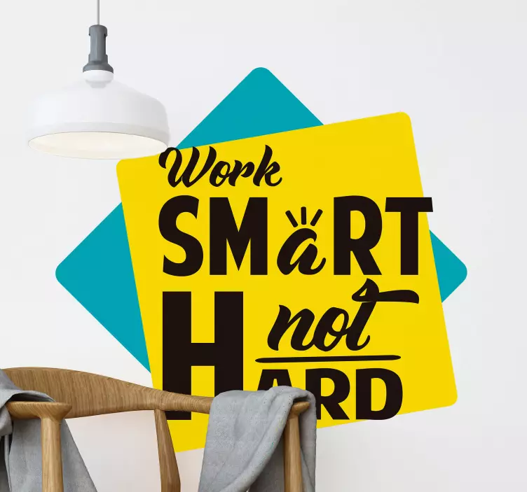 Werk efficiënt, niet moeizaam quotes sticker - TenStickers