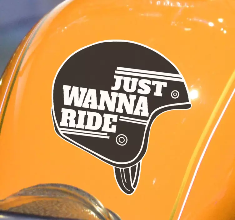 Ik wil gewoon op een motorfietssticker rijden - TenStickers