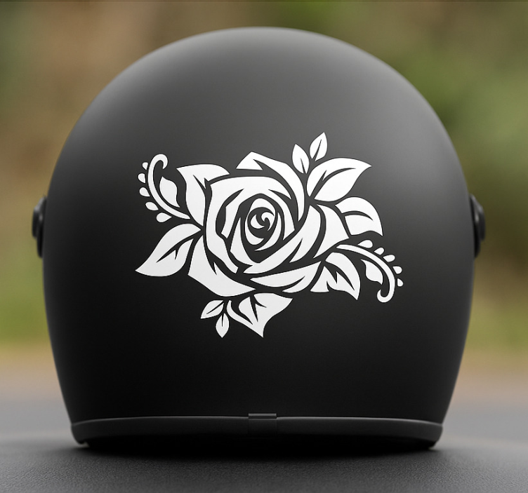 Wilde rozen ontwerp motor sticker - TenStickers