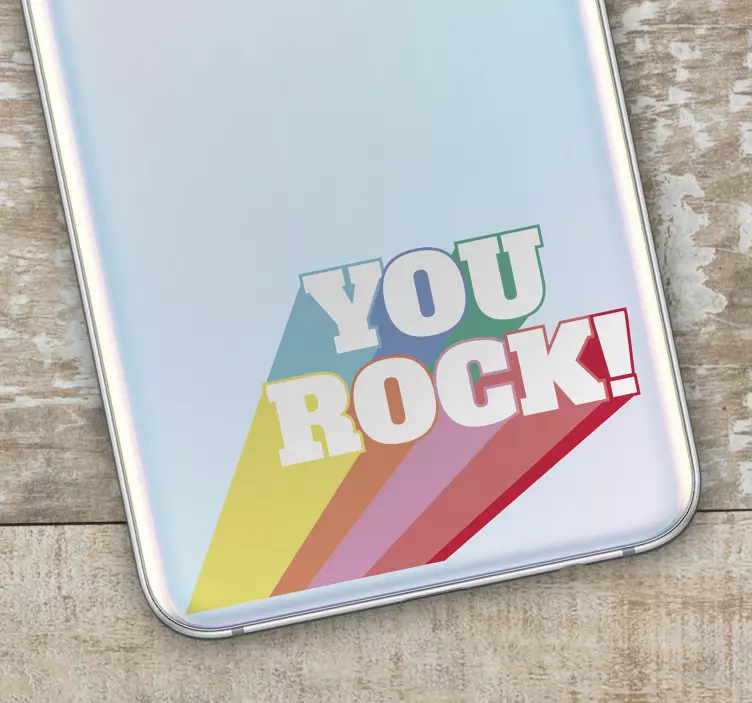 you rock text samsung sticker - TenStickers