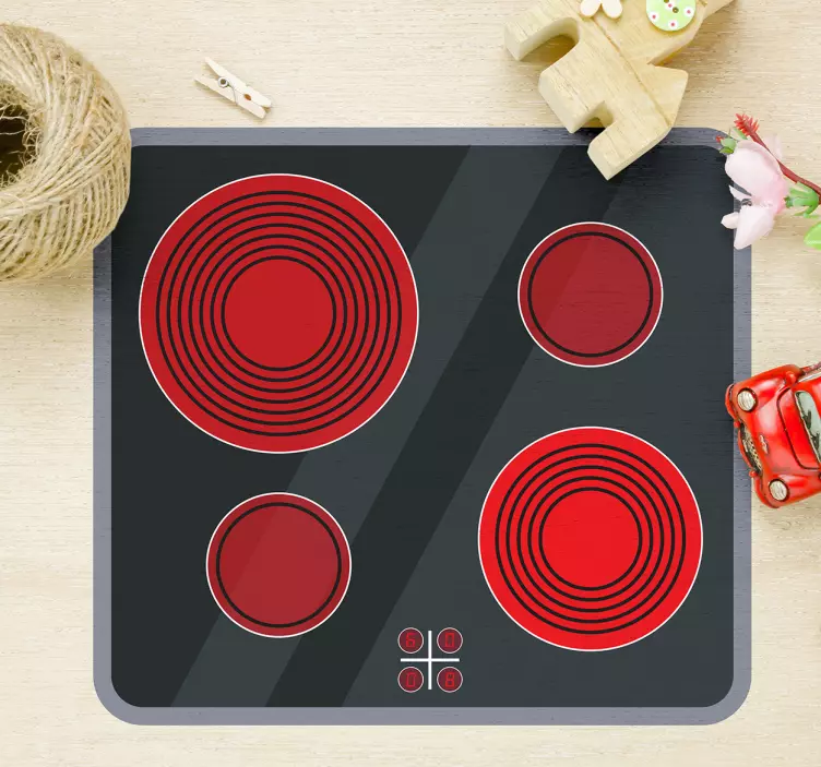 zelfklevende sticker elektrische kookplaat - TenStickers