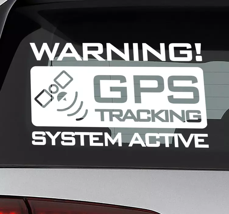 Gps tracking autoteken sticker - TenStickers