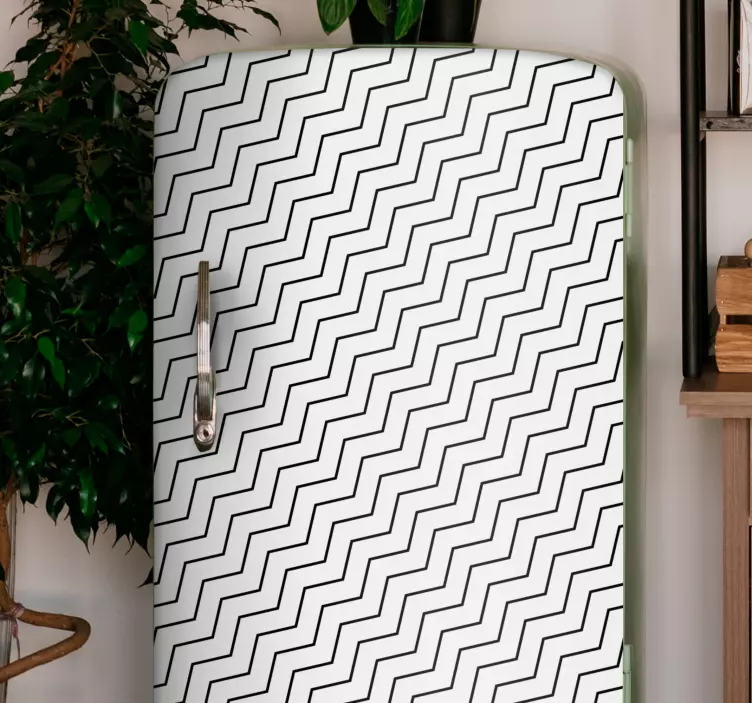 Zigzagpatroon oppervlak koelkast sticker - TenStickers