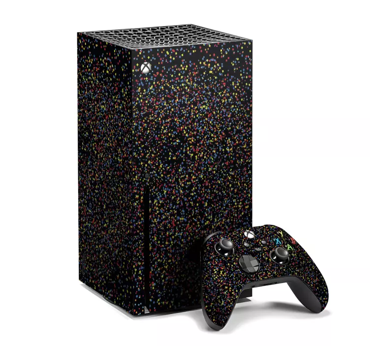 Zwarte glitters Xbox sticker - TenStickers