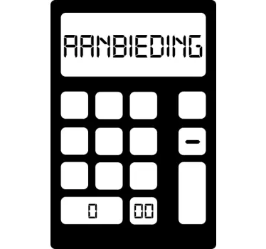 Muursticker aanbieding rekenmachine - TenStickers