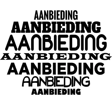 Muursticker tekst lettertype aanbieding - TenStickers