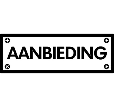 Muursticker bord aanbieding - TenStickers