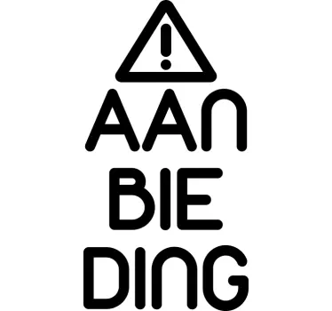 Muursticker waarschuwing aanbieding - TenStickers