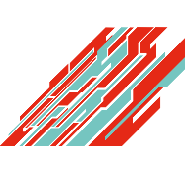 Twee tinten geometrisch ontwerp auto sticker - TenStickers