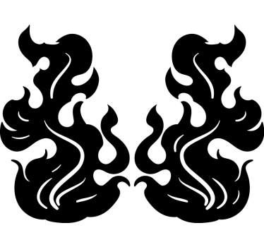 Vlammen voor kap auto sticker - TenStickers