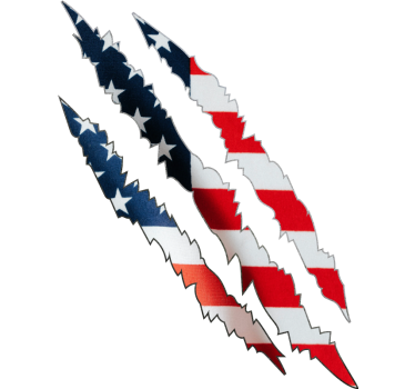 Amerikaanse vlag auto sticker - TenStickers