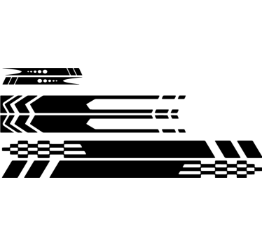 Strepen 3 ontwerpen auto sticker - TenStickers
