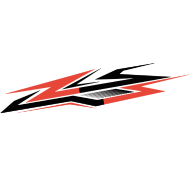 Tweekleurige zijracestijl autosticker - TenStickers