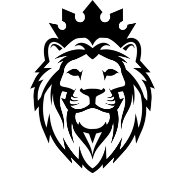Gekroonde leeuw autosticker - TenStickers