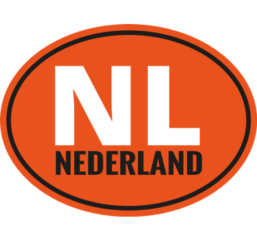 nederland oranje bord autosticker - TenStickers
