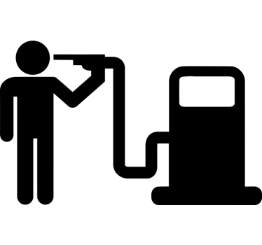 Benzinekop autosticker - TenStickers