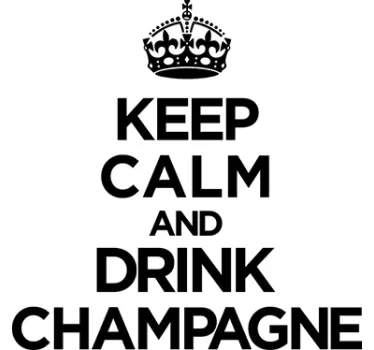 Muursticker keuken keep calm drink champagne - TenStickers