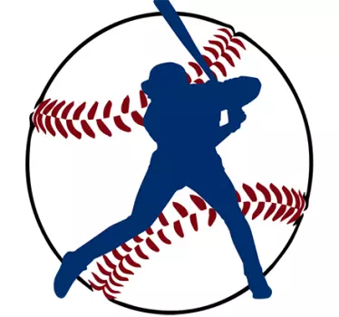 Muursticker Silhouet Honkballer - TenStickers