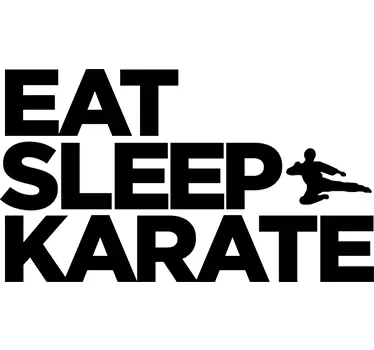 Muursticker Eat Sleep Karate - TenStickers