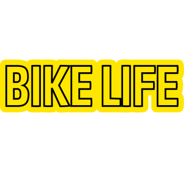 Fietsleven met gele achtergrond fiets sticker - TenStickers